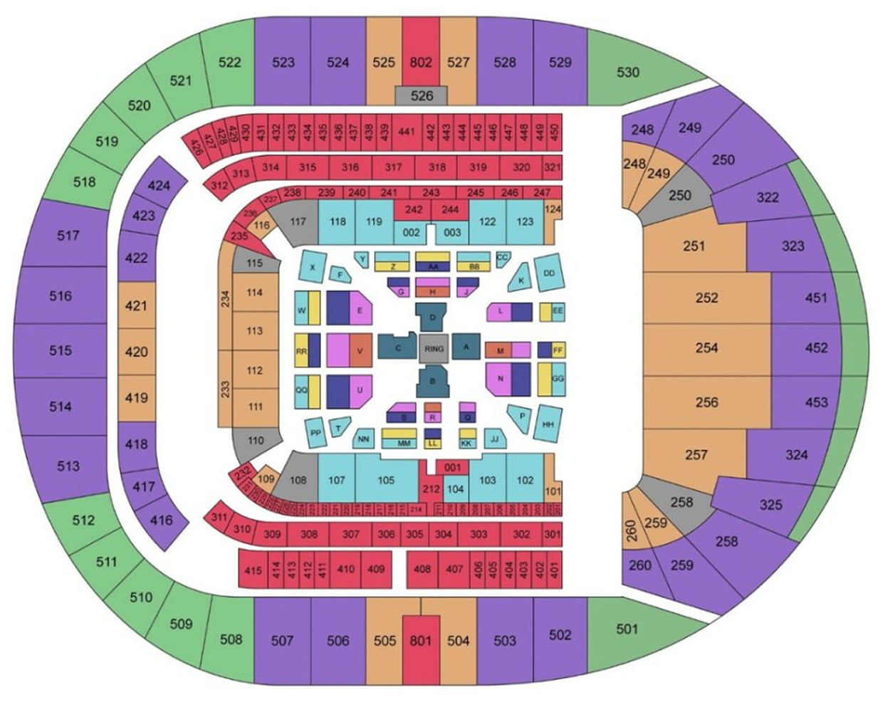 Tottenham Hotspur Stadium , Tottenham, United Kingdom / Tottenham Hotspur Stadium , Tottenham, United Kingdom Venue Seating Plan