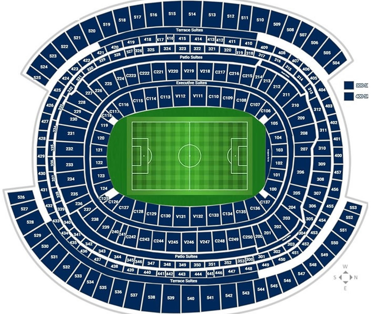 Los Angeles Stadium, Inglewood, California, United States / Los Angeles Stadium, Inglewood, California, United States Venue Seating Plan