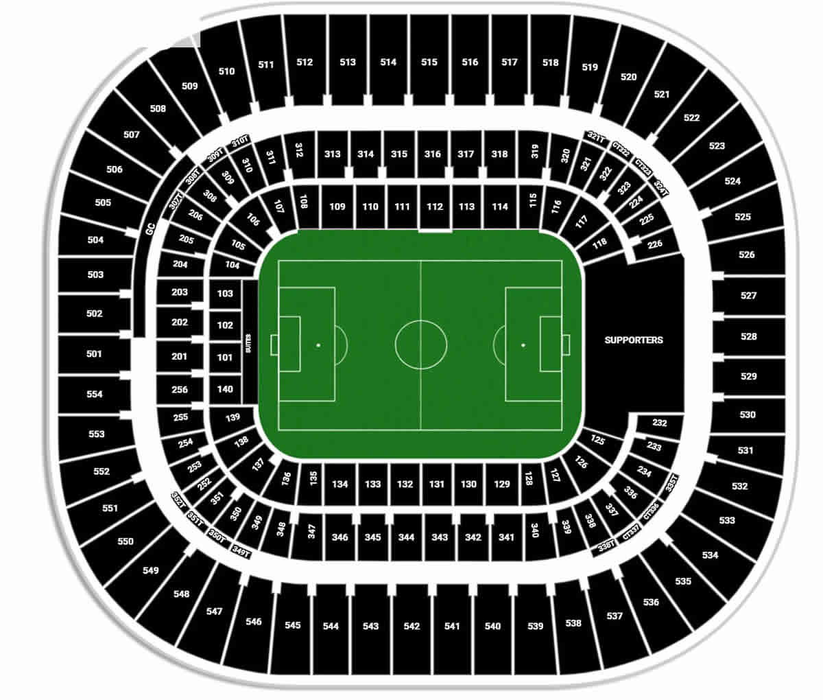 Bank of America Stadium, Charlotte, North Carolina, United States / Bank of America Stadium, Charlotte, North Carolina, United States Venue Seating Plan