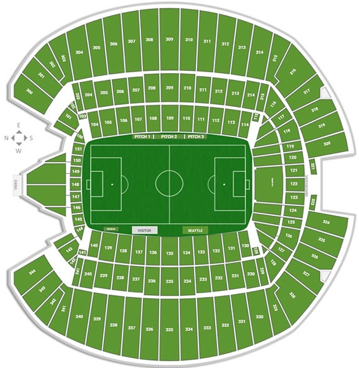 Seattle Stadium, Seattle, Washington, United States / Seattle Stadium, Seattle, Washington, United States Venue Seating Plan