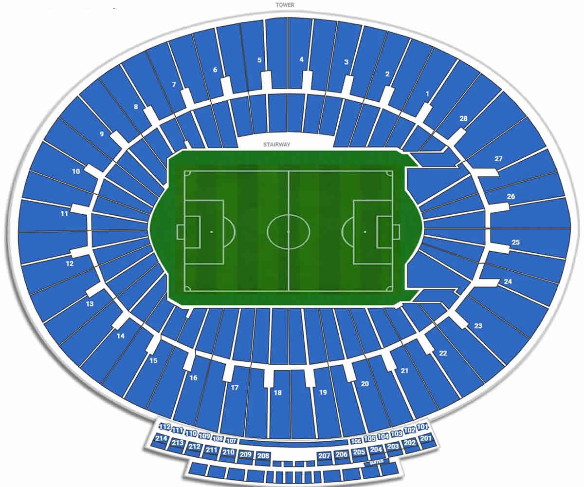  Rose Bowl Stadium, Pasadena, California, United States /  Rose Bowl Stadium, Pasadena, California, United States Venue Seating Plan