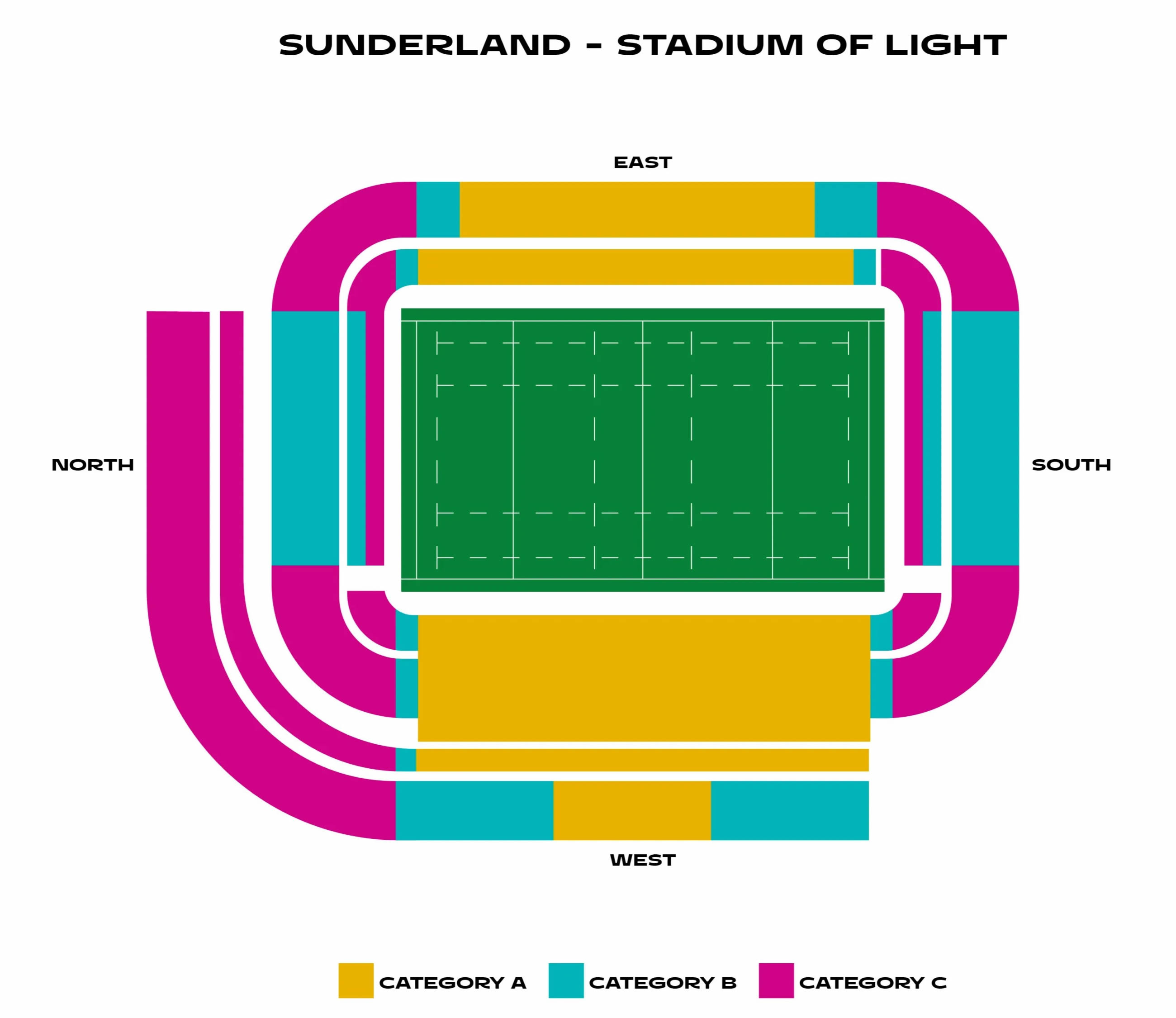 Stadium of Light, Sunderland, United Kingdom / Stadium of Light, Sunderland, United Kingdom Venue Seating Plan