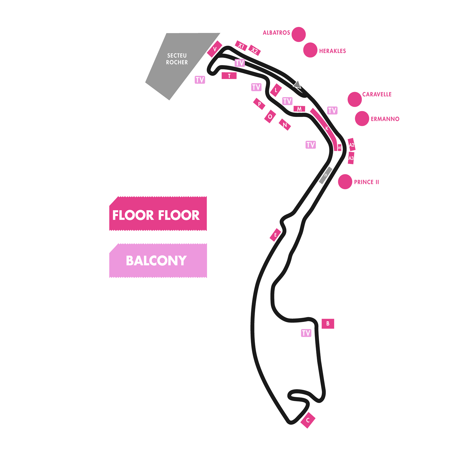 Circuit de Monaco, Monaco, Monaco / Circuit de Monaco, Monaco, Monaco Venue Seating Plan