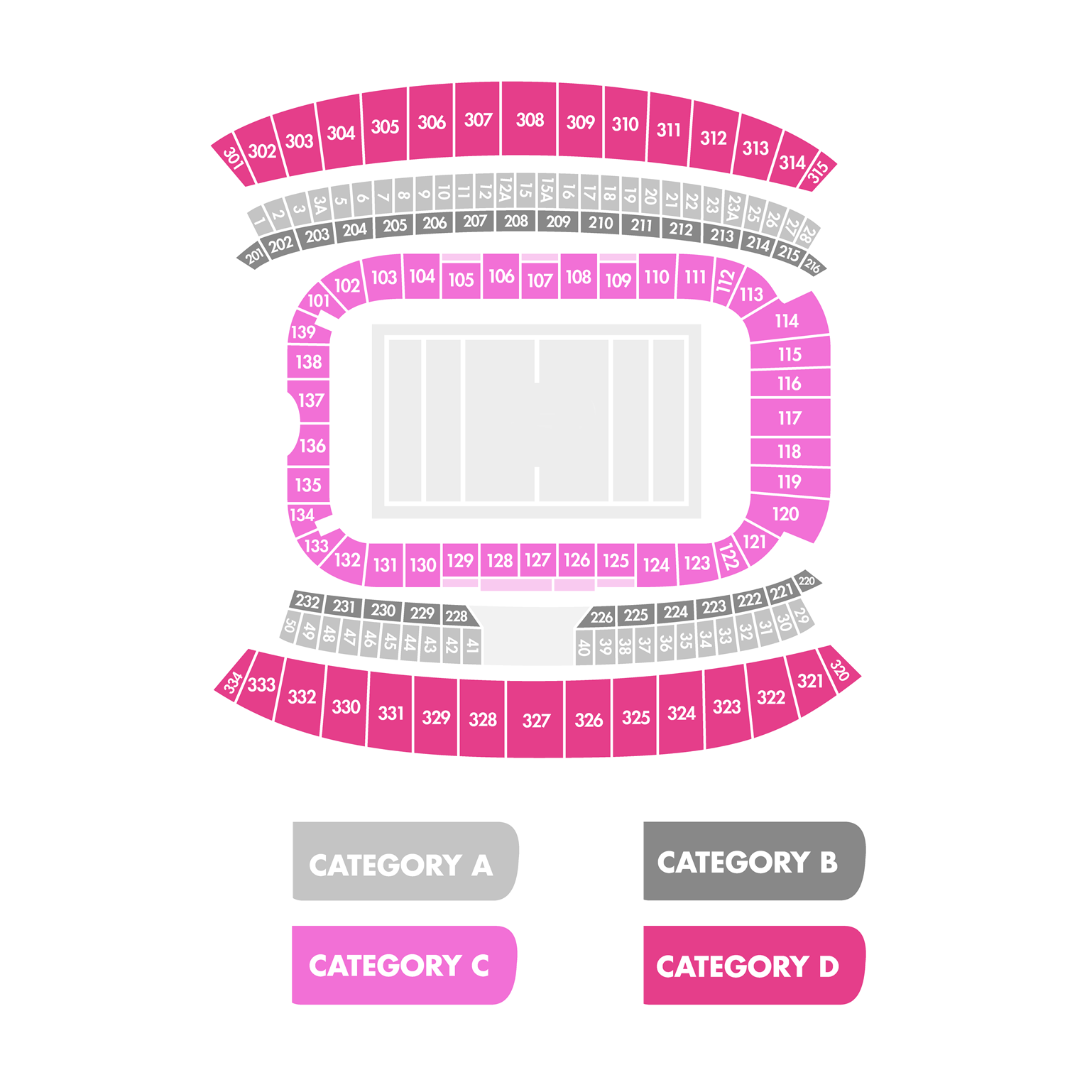 Hong Kong Stadium, So Kon Po, Hong Kong / Hong Kong Stadium, So Kon Po, Hong Kong Venue Seating Plan