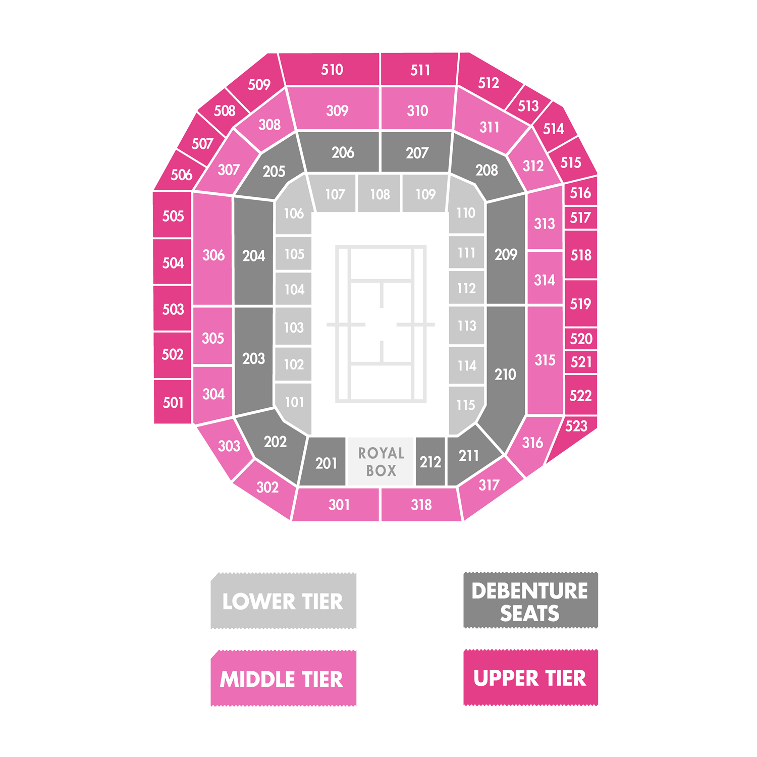 Wimbledon Centre Court, London, United Kingdom / Wimbledon Centre Court, London, United Kingdom Venue Seating Plan