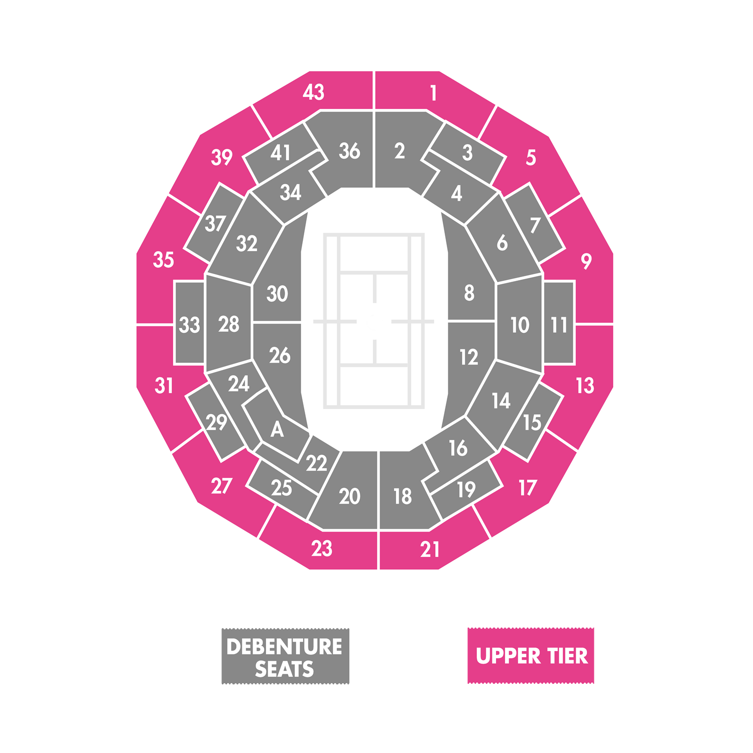 Wimbledon Court 1, London, United Kingdom / Wimbledon Court 1, London, United Kingdom Venue Seating Plan