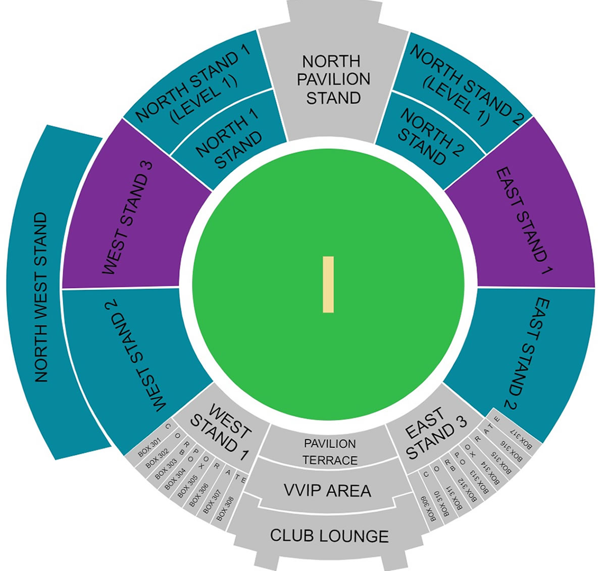 Maharashtra Cricket Association Stadium, Pune, India / Maharashtra Cricket Association Stadium, Pune, India Venue Seating Plan